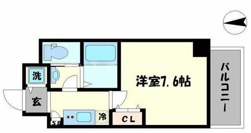 レジュールアッシュ難波MINAMIの間取り