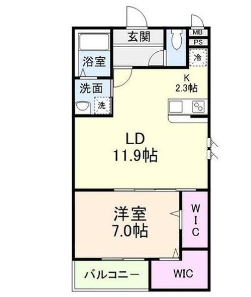 大阪府枚方市藤阪元町1丁目(アパート)の賃貸物件の間取り