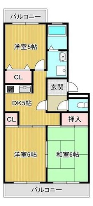 ファミールぴあ狭山107の間取り