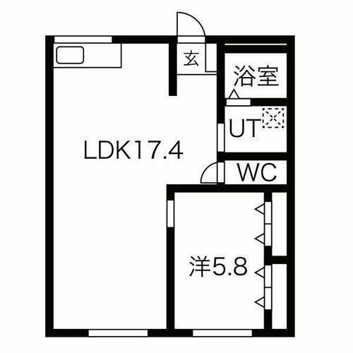 中央通パレスハイツ403の間取り