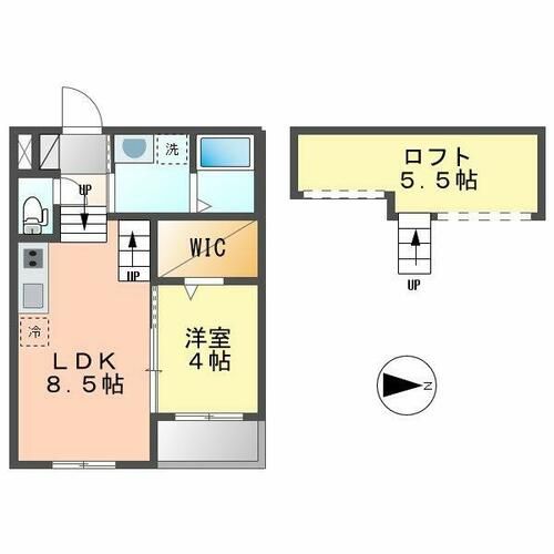 愛知県名古屋市西区天塚町1丁目(アパート)の賃貸物件103の間取り
