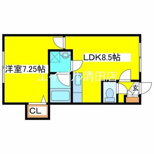 リバーサイド林202の間取り