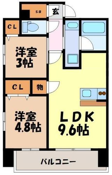 プレサンスロジェ高岳東桜の間取り