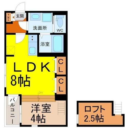 ハーモニーテラス外新町Ⅰの間取り