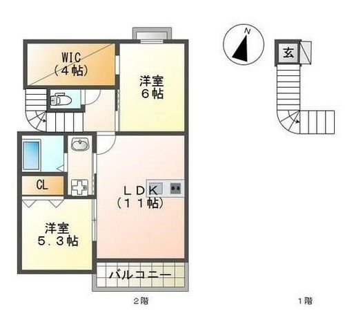 トラミッドヴィラ花田の間取り
