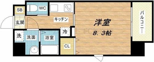 フォレストガーデン天満橋Ⅰの間取り
