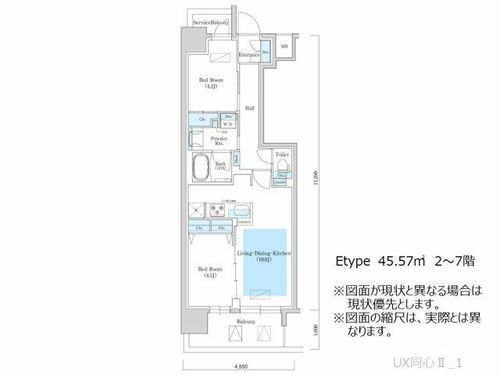 アーバネックス同心Ⅱの間取り