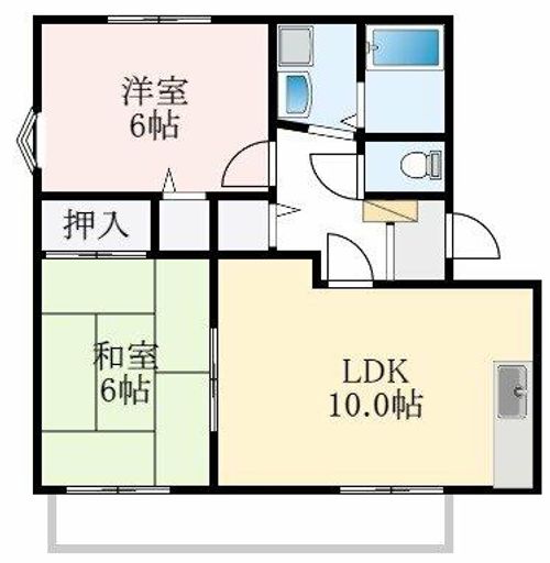 大阪府堺市中区東山(アパート)の賃貸物件の間取り