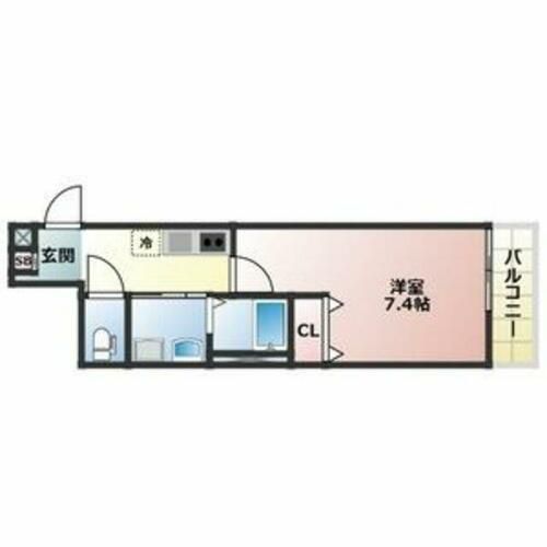 大阪府枚方市宮之阪3丁目(アパート)の賃貸物件の間取り