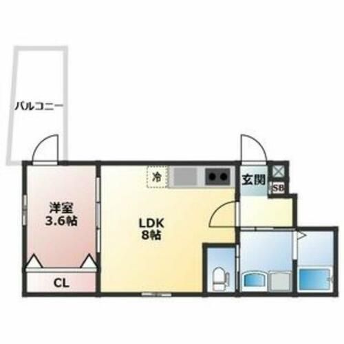 大阪府枚方市宮之阪3丁目(アパート)の賃貸物件の間取り