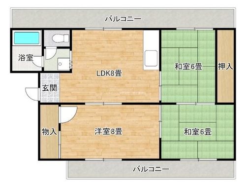 宮マンションの間取り