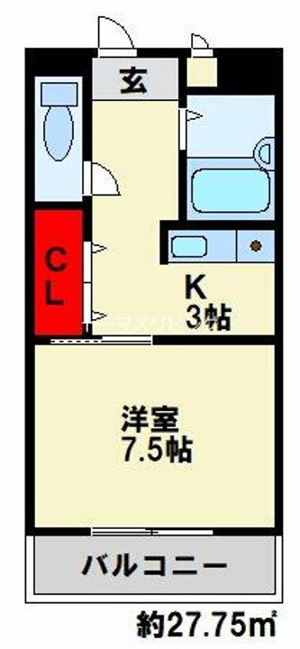ピュアシティ小倉607の間取り