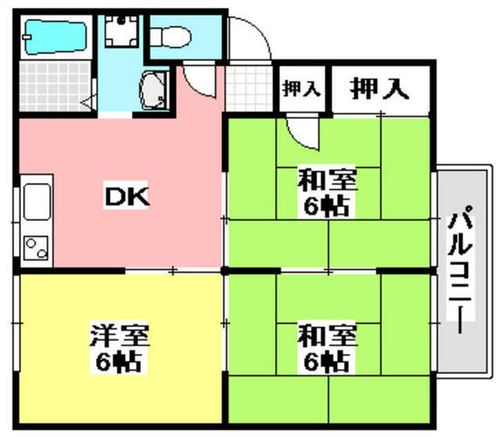 セジュール小柳Ⅰ201の間取り