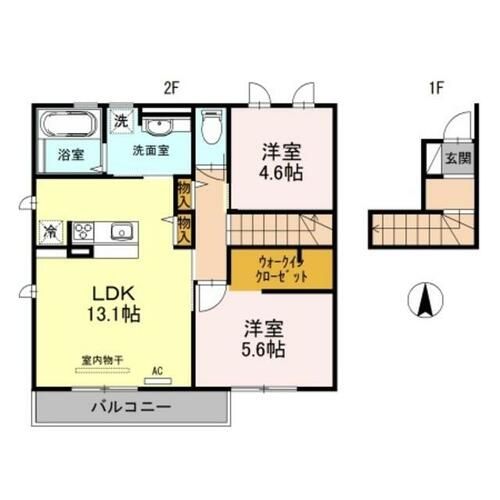 大阪府東大阪市俊徳町4丁目(アパート)の賃貸物件の間取り