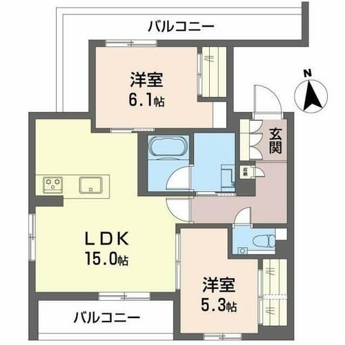 シャーメゾングランベアーの間取り