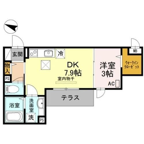 兵庫県神戸市東灘区青木6丁目(アパート)の賃貸物件の間取り