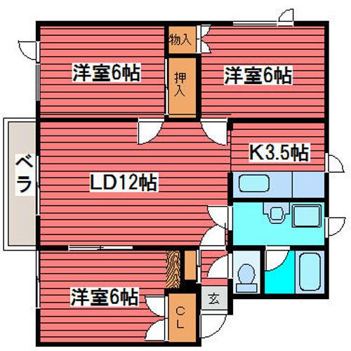 ライラックAの間取り