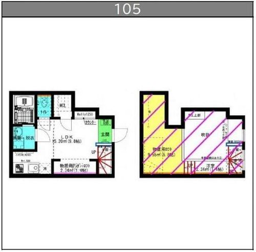 AX港楽105の間取り
