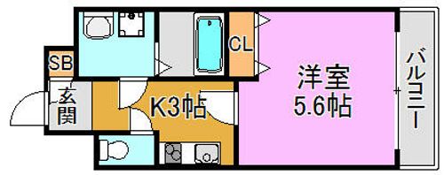グランシス高井田の間取り