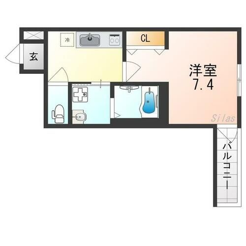 大阪府堺市北区長曽根町(アパート)の賃貸物件の間取り