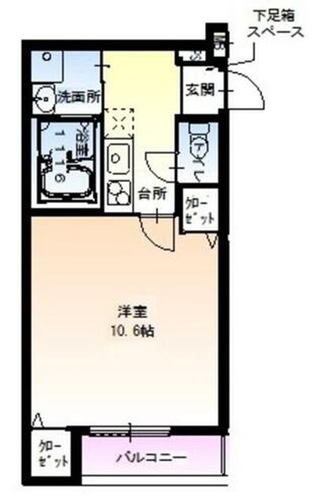 兵庫県西宮市能登町(アパート)の賃貸物件の間取り