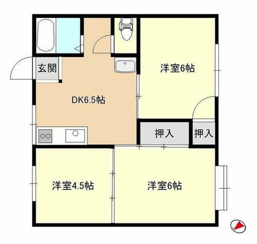 コーポラスみき II棟の間取り