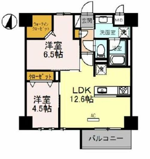 大阪府大阪市西淀川区野里3丁目(マンション)の賃貸物件の間取り