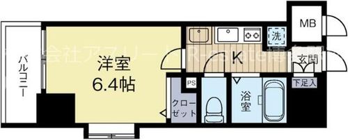 福岡県福岡市博多区堅粕1丁目(マンション)の賃貸物件の間取り