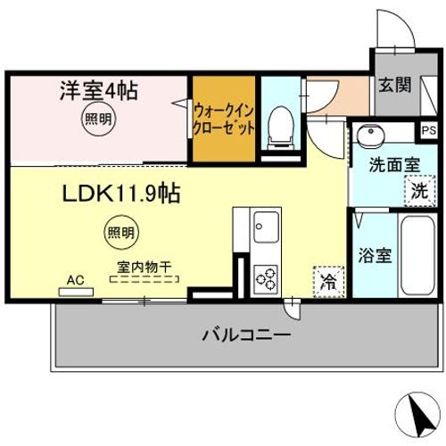 ストレイト葛葉の間取り