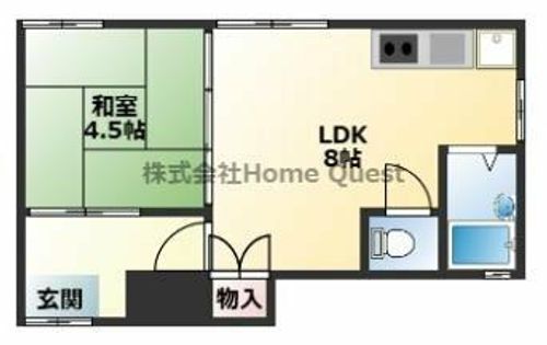 明美町ハイツ202の間取り