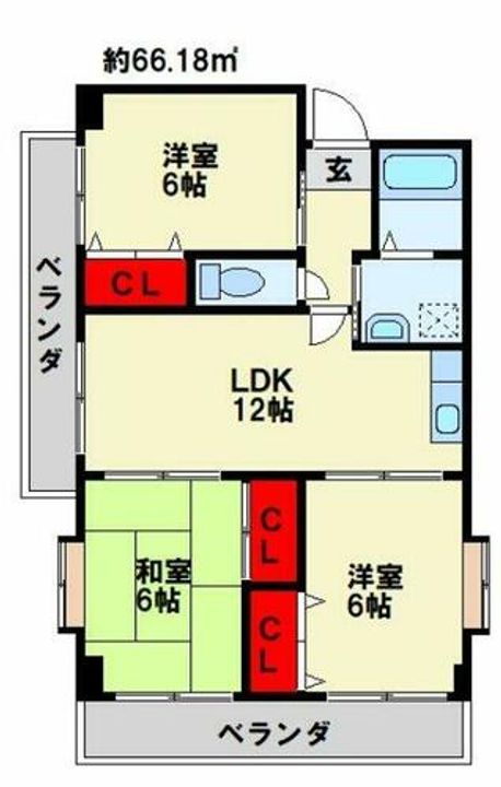 エクセレントリッチ伊崎の間取り