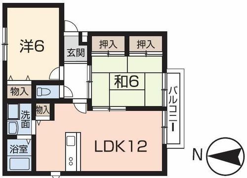 コーポデュオ201の間取り