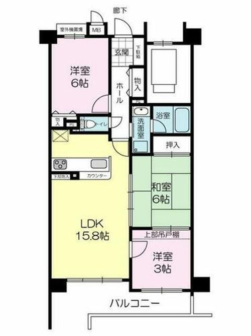 リベール加古川シティWEST弐番館503の間取り