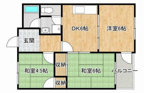 大阪府豊中市長興寺南1丁目(マンション)の賃貸物件の間取り