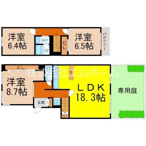八事表山住宅1号棟1-102の間取り