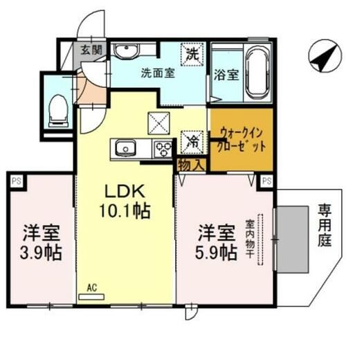 兵庫県明石市和坂1丁目(アパート)の賃貸物件の間取り