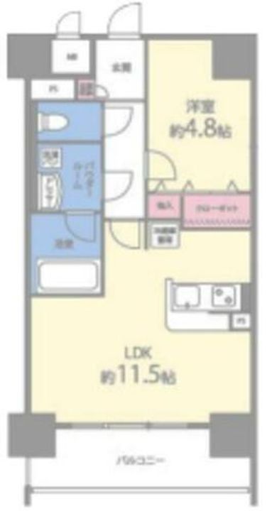 大阪府大阪市城東区関目5丁目(マンション)の賃貸物件の間取り