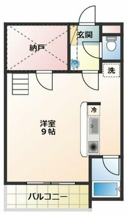 セザンヌ牧野201の間取り