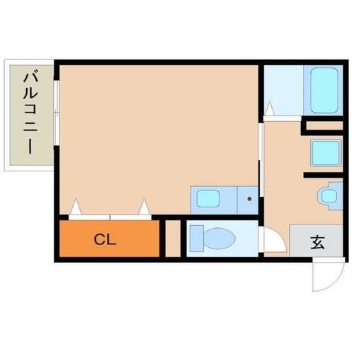 兵庫県尼崎市猪名寺2丁目(アパート)の賃貸物件の間取り