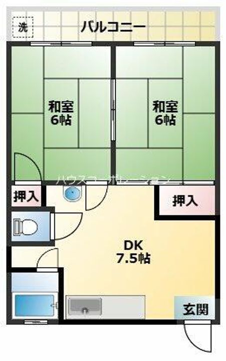 兵庫県尼崎市口田中1丁目(マンション)の賃貸物件の間取り