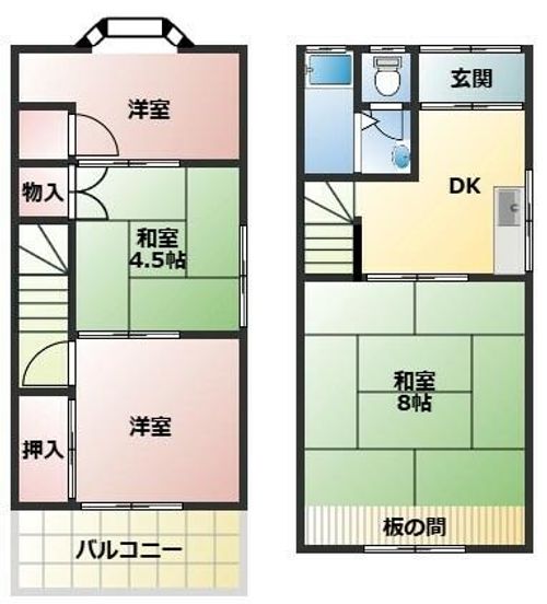 兵庫県尼崎市神崎町(一戸建)の賃貸物件の間取り