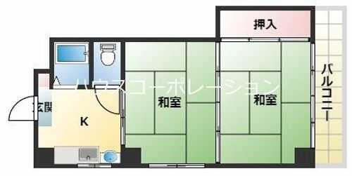兵庫県尼崎市東園田町5丁目(マンション)の賃貸物件の間取り