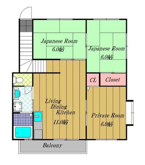 メゾン津々山台B201の間取り