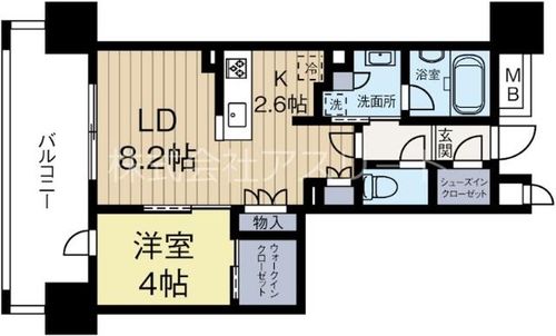 福岡県福岡市中央区草香江1丁目(マンション)の賃貸物件の間取り