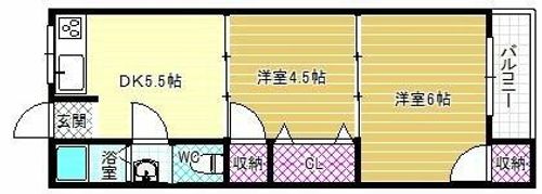 マンション田井城の間取り