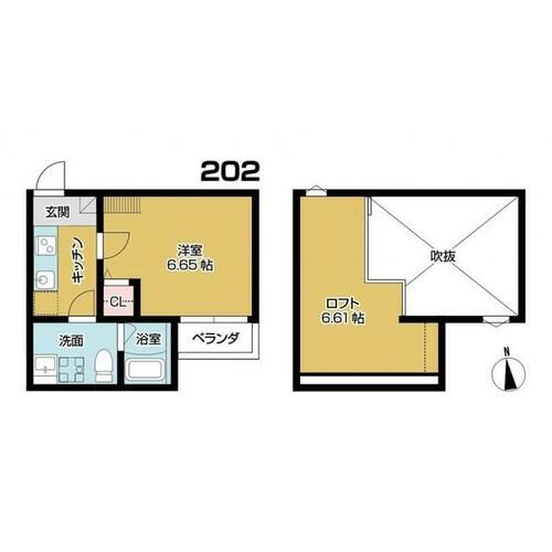 大阪府東大阪市中鴻池町1丁目(アパート)の賃貸物件の間取り
