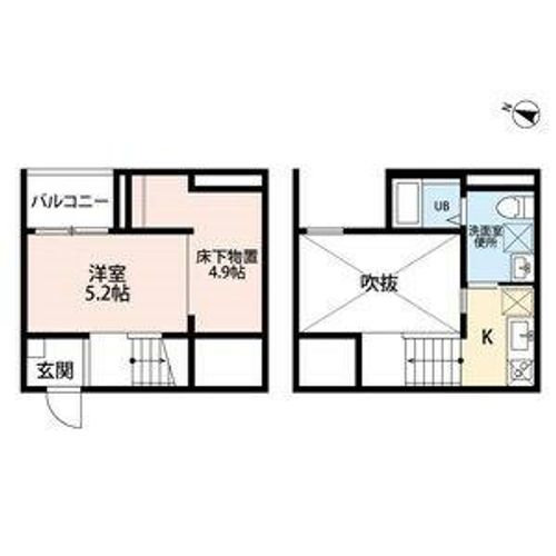 愛知県名古屋市南区港東通2丁目(アパート)の賃貸物件の間取り