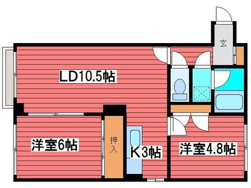 コーポすずかけの間取り