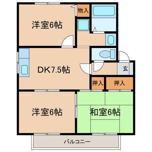 パーク南ハイツの間取り