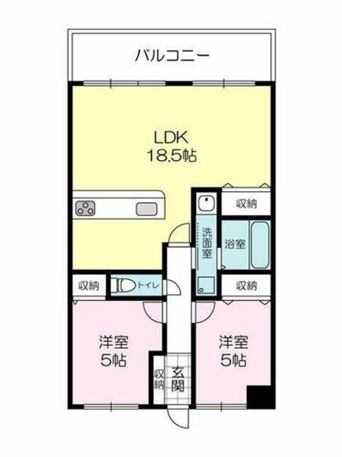 グローバル姫路三宅403の間取り